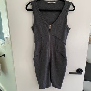 Alexander Wang Grey Zip Dress